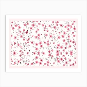 Pink Cherry Blossoms Art Print