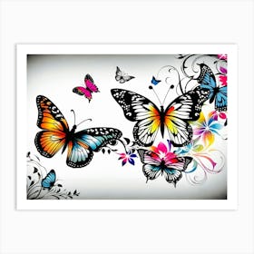 Butterfly Wallpaper 13 Art Print