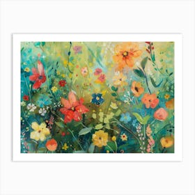 Flowers In The Meadow Art Print