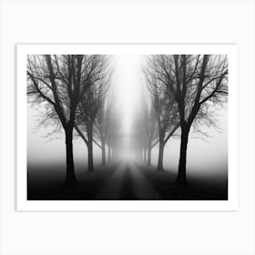 Road In The Fog 1 Art Print