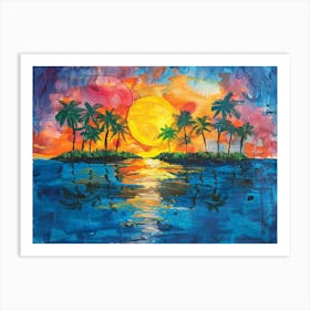 Sunset Painting Art Print