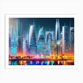 Futuristic Cityscape 38 Art Print