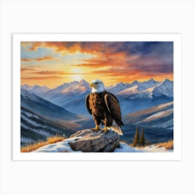 The White-Headed Sovereign Bald Eagle Art Print