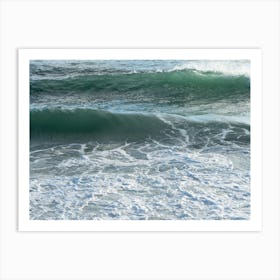 Waves and foaming sea water Art Print