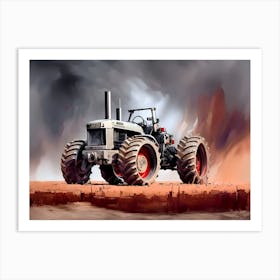 Tractor In The Field 1 Art Print