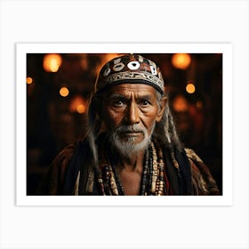 Portrait Of An Indian Man Paintings Art Print Art Print