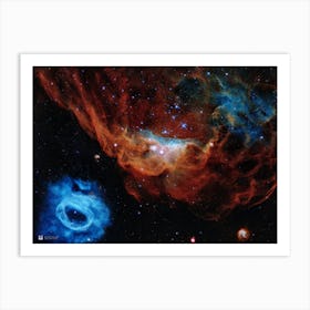 Cosmic Reef (2020), NGC 2014, NGC 2020 (NASA Hubble Space Telescope) — space poster, science poster, space photo Art Print