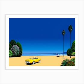 Hiroshi Nagai - Summer Yellow Car Art Print