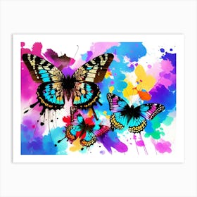 Colorful Butterflies 133 Art Print