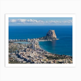 Aerial view of Calpe and Peñón de Ifach Art Print