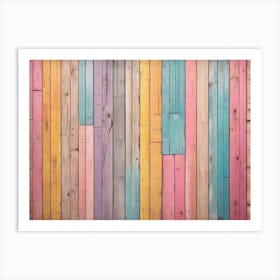 Colorful Wood Planks 1 Art Print