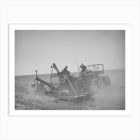 Untitled Photo, Possibly Related To Tractor Drawn Combine In Wheat Field On Eureka Flats, Walla Walla County Art Print