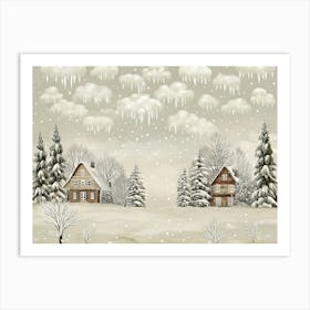 Vintage Winter Art Print