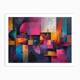 Colorful Chronicles: Abstract Narratives of History and Resilience. Abstract Painting 6 Art Print