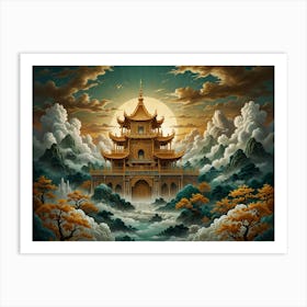 Chinese Temple Art Print