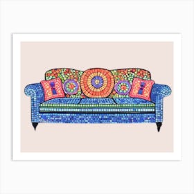 Mosaic Couch Art Print