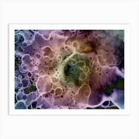 Alcohol Ink Abstraction Purple Mysterious Art Print