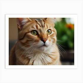 Cat Staring At Camera Art Print