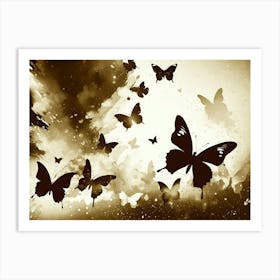 Butterflies In Flight 6 Art Print