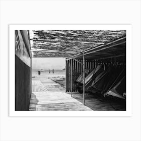 Windsurf black and white Art Print