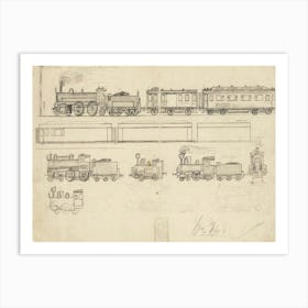 Railways (Child's Drawing), Egon Schiele Art Print