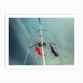 Low Angle View Of Yacht Sails Art Print