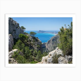 Mountains and canyon on the Mediterranean coast Art Print