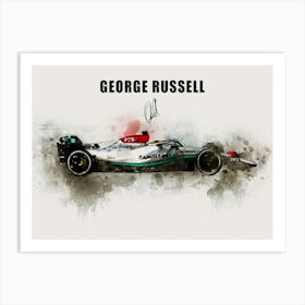 George Russell Mercedes Art Print