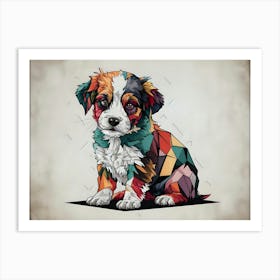 Geometric Dog Art Print