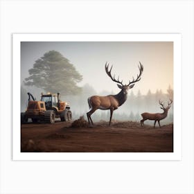 A Cost 2 Deer Art Print