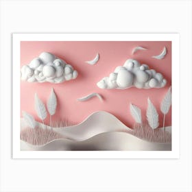 White Clouds In The Sky 1 Art Print