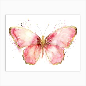 Pink Butterfly 1 Art Print