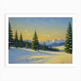 The Icy Wilderness Winter'S Day Art Print