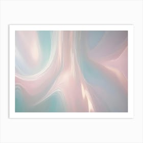 Abstract Background Featuring Flowing Lines And Swirls In Shades Of Pink, Blue, And White, Creating A Sense Of Movement And Fluidity Art Print