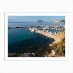 Mediterranean coast and marina in Moraira Art Print