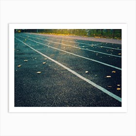 Running Track At Sunset Art Print