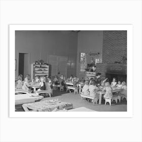 Lunch At The Nursery School At The Fsa (Farm Security Administration) Farm Family Migratory Labor Camp Art Print