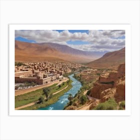 Moroccan Village landscape Art Print