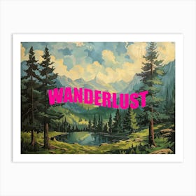  Pink Wanderlust Poster Vintage Woods 6 Art Print