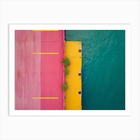 Pink And Yellow Art Print