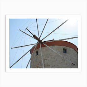 Windmill In Greece Art Print