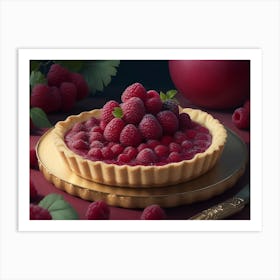 Raspberry Tart Art Print