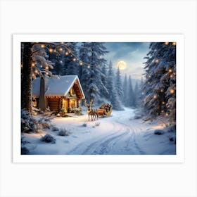 Sleigh In The Snow Art Print