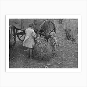 Untitled Photo, Possibly Related To Children Of Earl Pauley, Playing With Dolls In Tumbleweed, Near Smithland Art Print