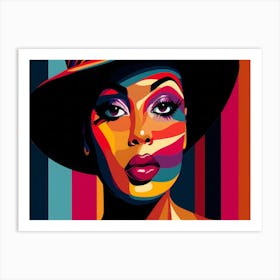 Woman In A Hat 10 Art Print