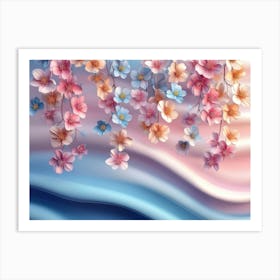 Sakura Flower Wallpaper Art Print