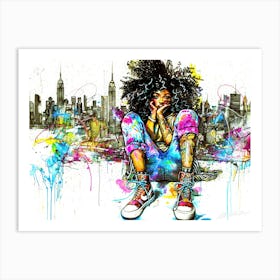 Little Miss Whoops - Urban Youth Art Print