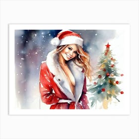 Christmas Girl 10 Art Print