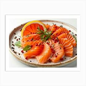 Salmon On A Plate 12 Art Print