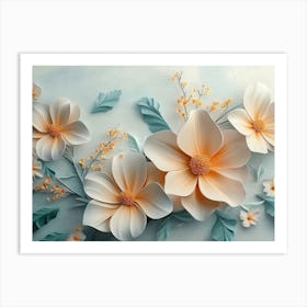 3d Abstract Flower 1 Art Print